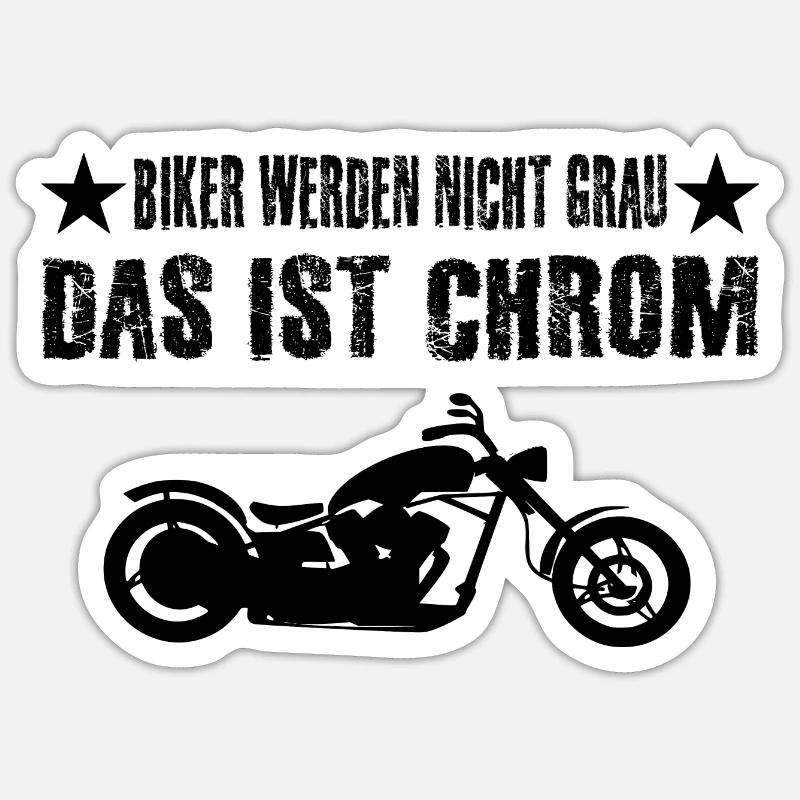 Motorrad - Sticker Größe S (10 x 10 cm) - Mattweiß