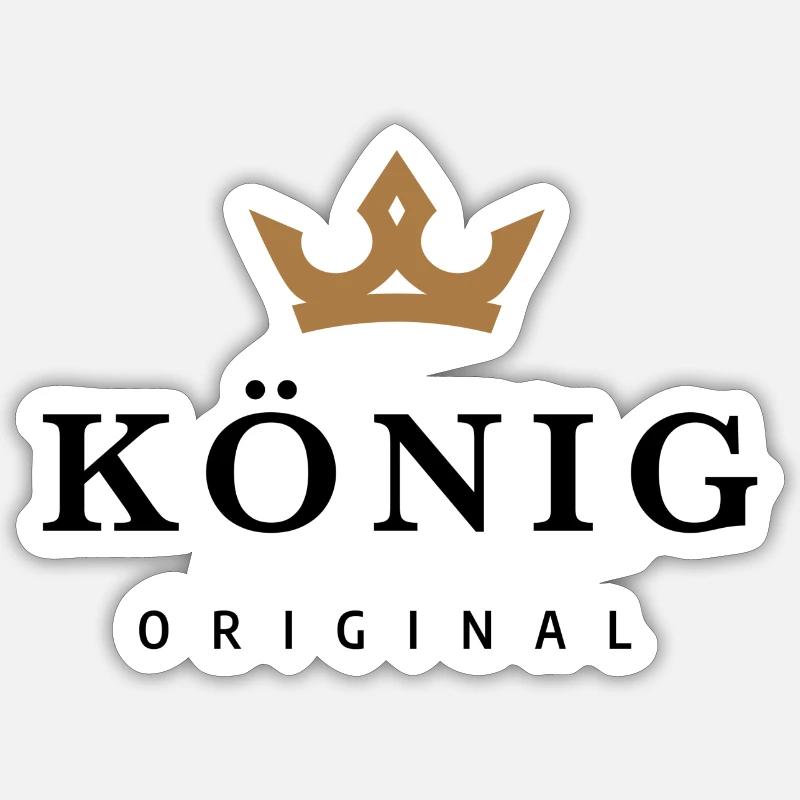 Roi - Sticker taille S (10 x 10 cm) - blanc mat