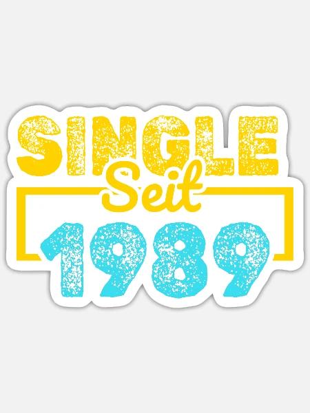 1989 1989 - Sticker Größe S (10 x 10 cm) - Mattweiß