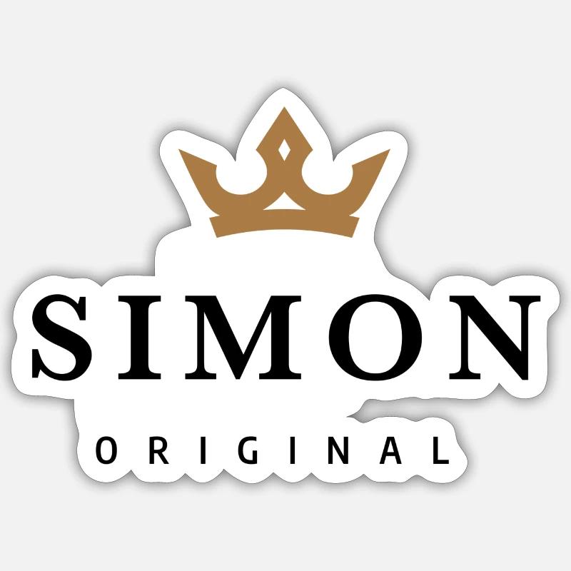 Simon - Sticker formato S (10 x 10 cm) - bianco opaco