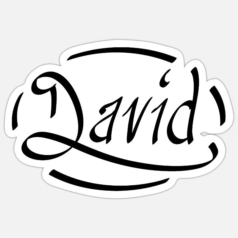 David - Sticker size S (10 x 10 cm) - white matte