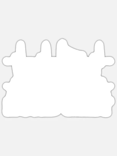 Hund - Sticker Größe S (10 x 10 cm) - Mattweiß