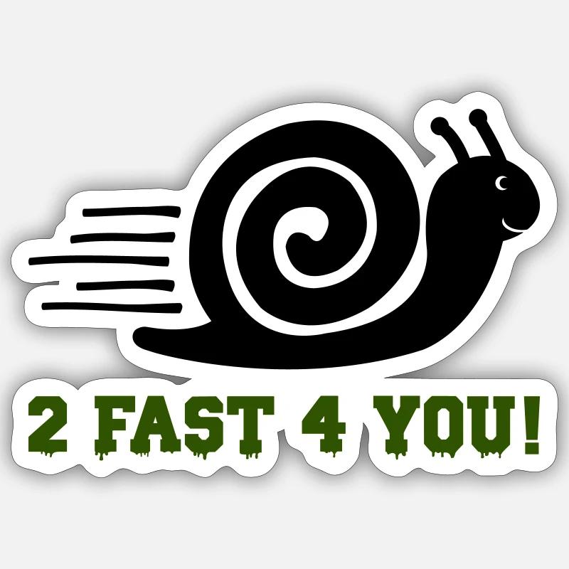 Snail 2 Fast Sticker size S (10 x 10 cm)