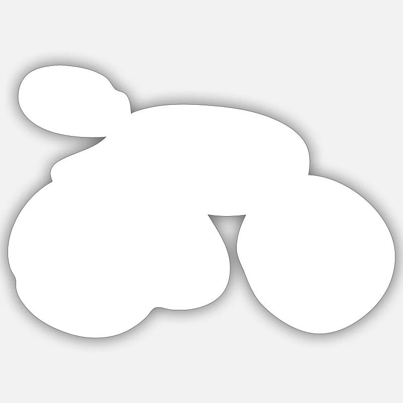 Bicycle - Sticker size S (10 x 10 cm) - white matte