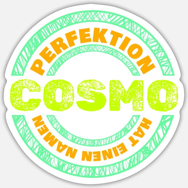 Cosmo Cosmo - Sticker Größe S (10 x 10 cm) - Mattweiß