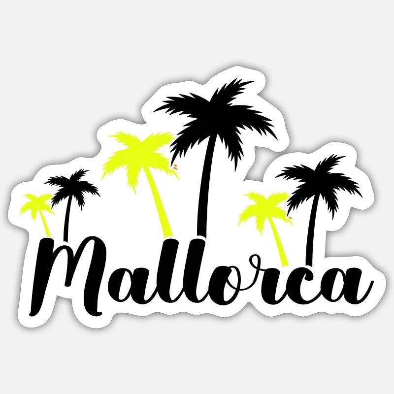 Majorque - Sticker taille S (10 x 10 cm) - blanc mat