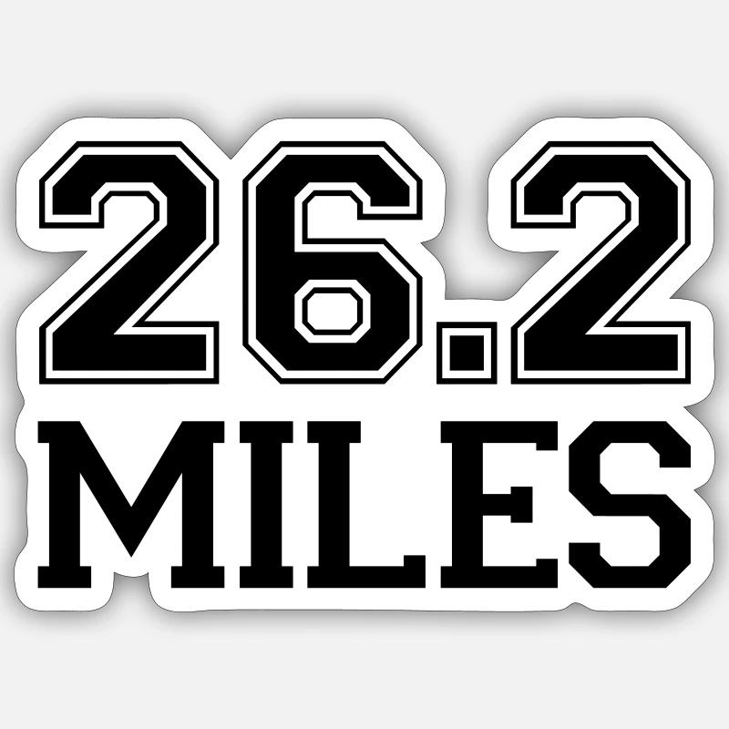Marathon - Sticker taille S (10 x 10 cm) - blanc mat