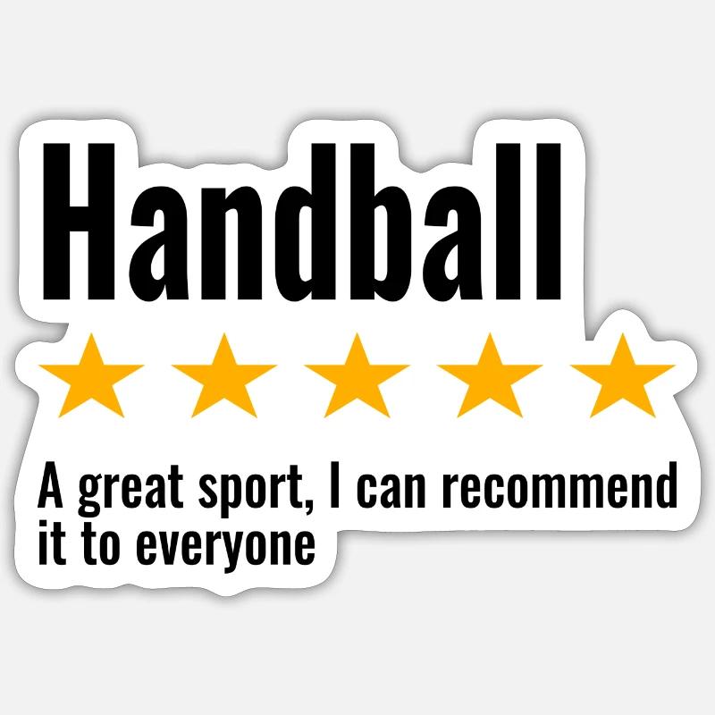 Handball Dicton de handball - Sticker taille S (10 x 10 cm) - blanc mat