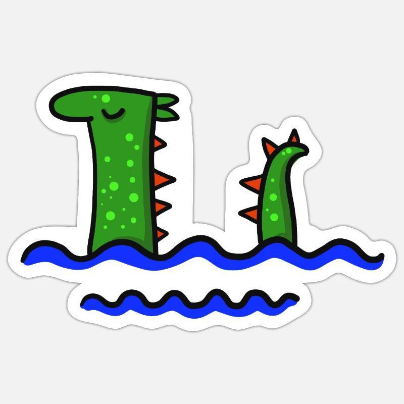 Nessie - Sticker taille S (10 x 10 cm) - blanc mat