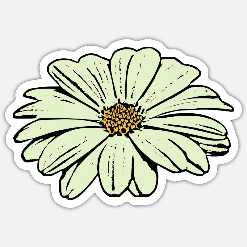 Fleur de Fleurs Vert Pastel Jour de la Saint-Patrick Sticker taille S (10 x 10 cm)