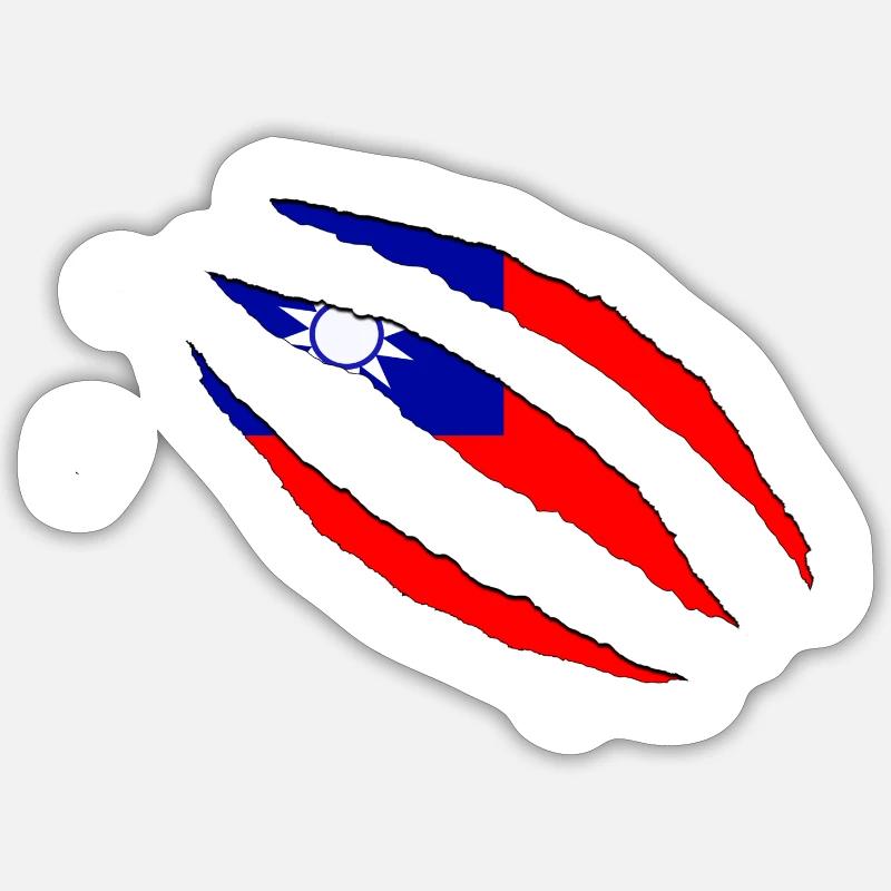taiwan - Sticker Größe S (10 x 10 cm) - Mattweiß