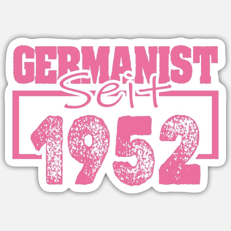 Germaniste 1952 - Sticker taille S (10 x 10 cm) - blanc mat