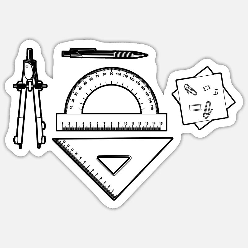 Draughtsman Graphic Sticker size S (10 x 10 cm)