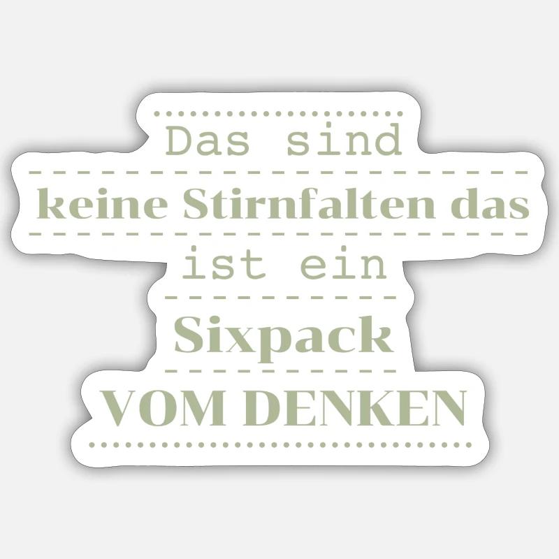 Dictons drôles Six Pack vs. Pliage Sticker taille S (10 x 10 cm)