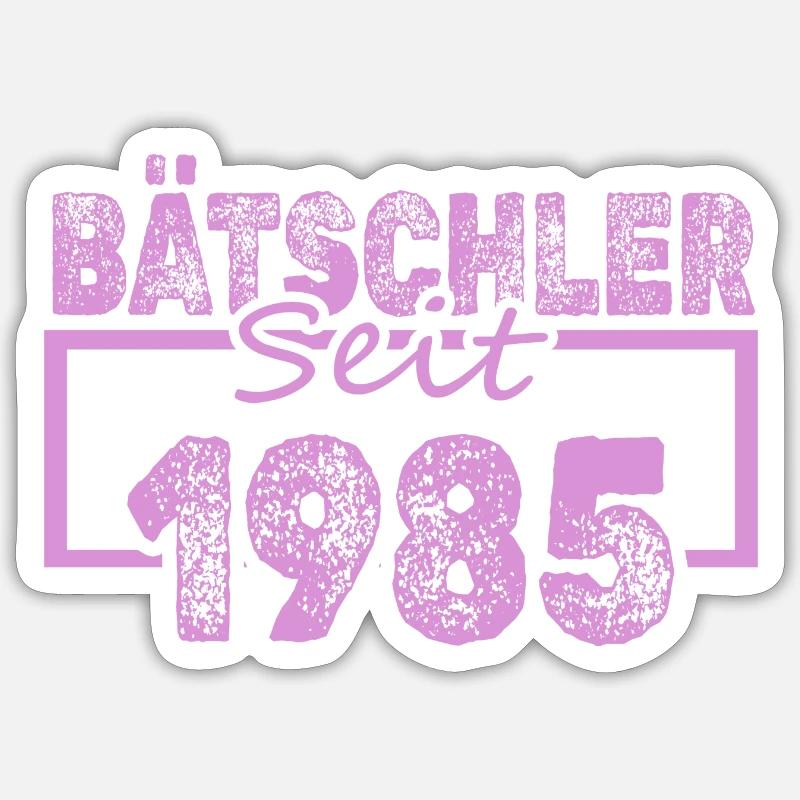 Single 1985 - Sticker Größe S (10 x 10 cm) - Mattweiß