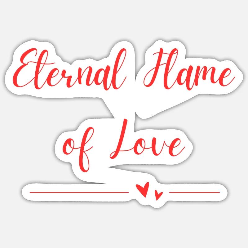 Flamme éternelle d’amour Sticker taille S (10 x 10 cm)