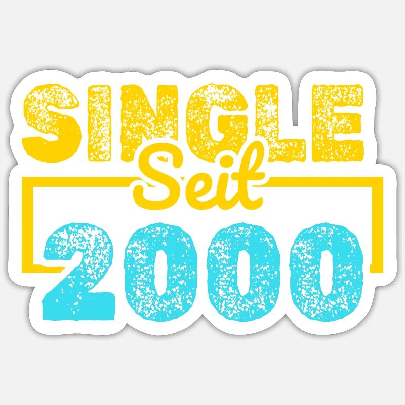 depuis 2000 - Sticker taille S (10 x 10 cm) - blanc mat