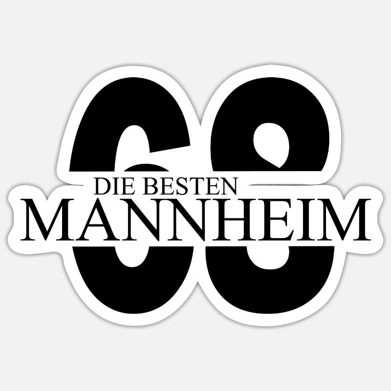 Mannheim Monnem Mannheimat - Sticker Größe S (10 x 10 cm) - Mattweiß
