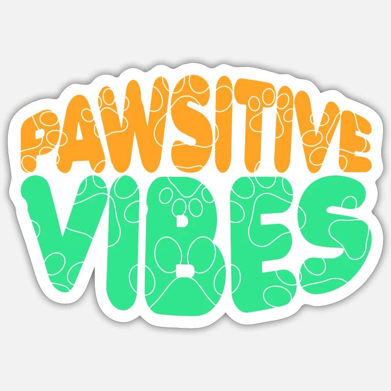 Vibrations Pawsitive Sticker taille S (10 x 10 cm)