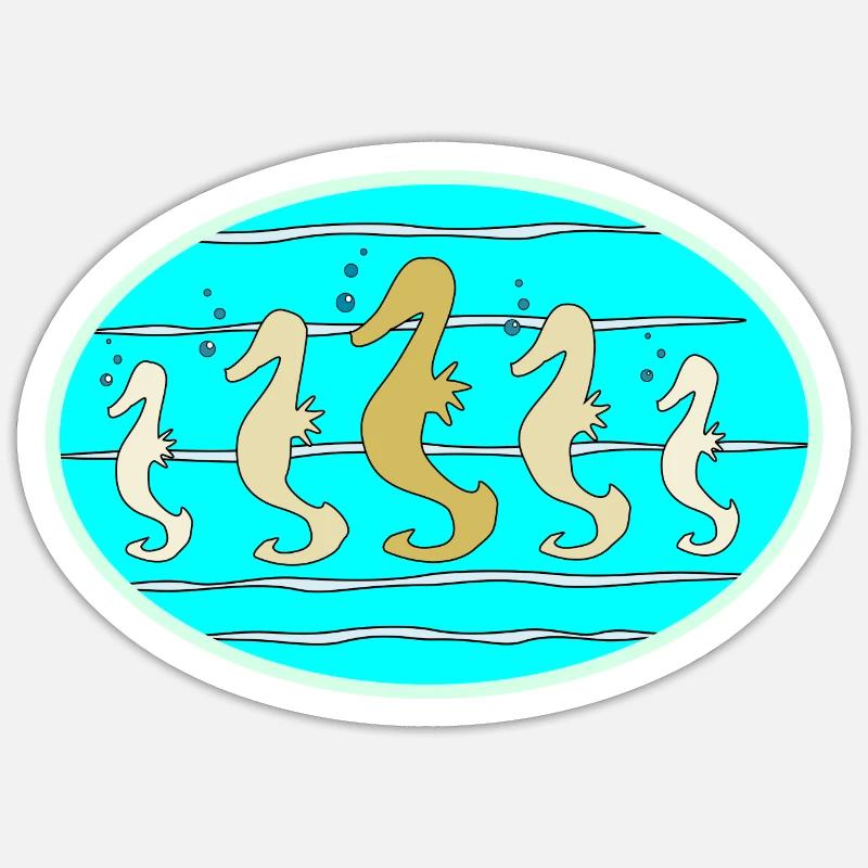 Seepferdchen Sticker Größe S (10 x 10 cm)