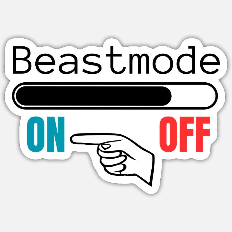 Beast - Sticker Größe S (10 x 10 cm) - Mattweiß