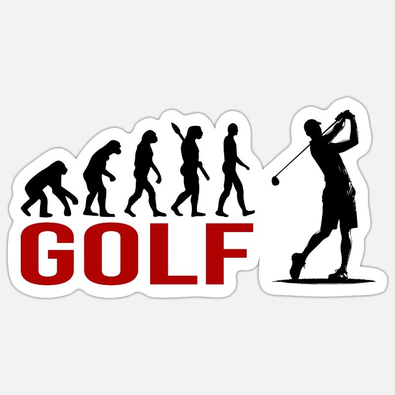 Evolution Golfsport - Sticker Größe S (10 x 10 cm) - Mattweiß