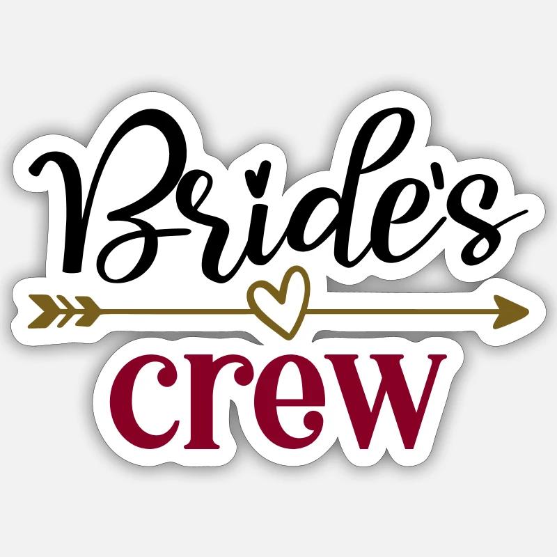 Équipage des mariées - Sticker taille S (10 x 10 cm) - blanc mat