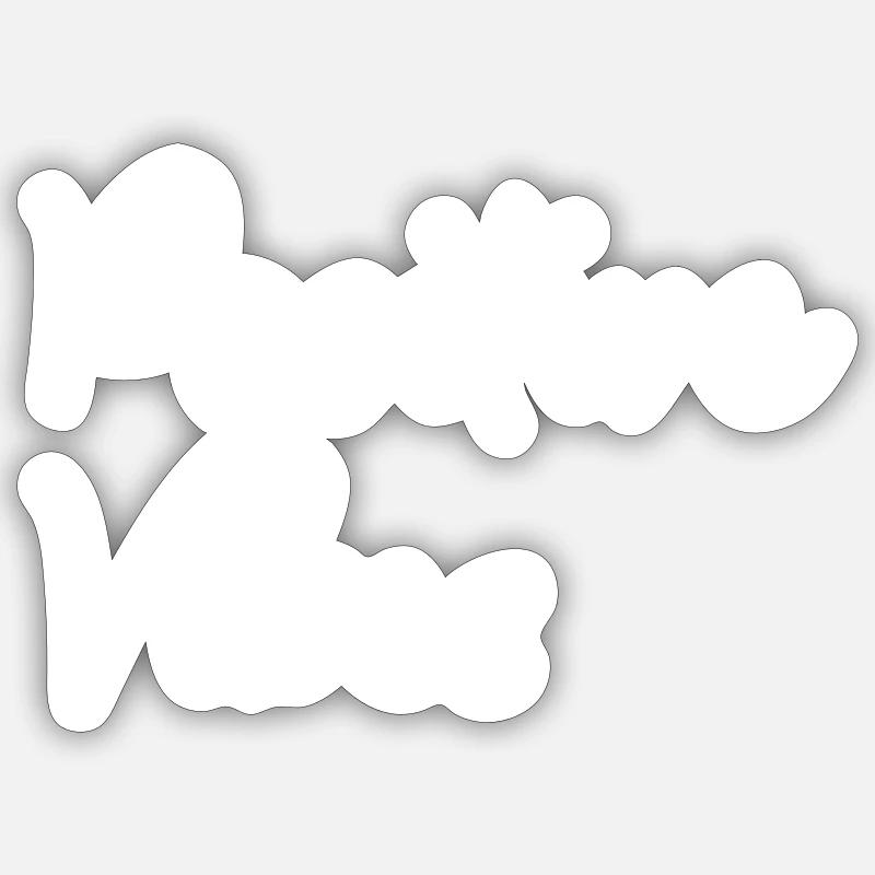 Ondes positives Sticker taille S (10 x 10 cm)