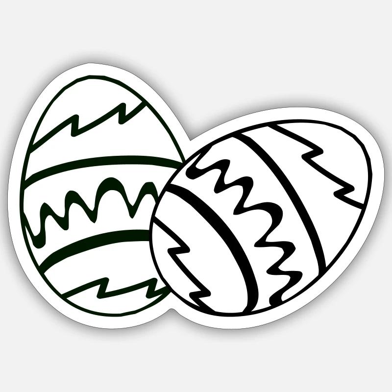 Easter egg - Sticker size S (10 x 10 cm) - white matte