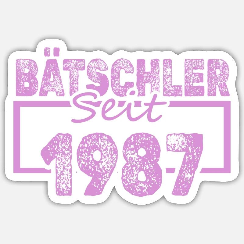 1987 - Sticker taille S (10 x 10 cm) - blanc mat