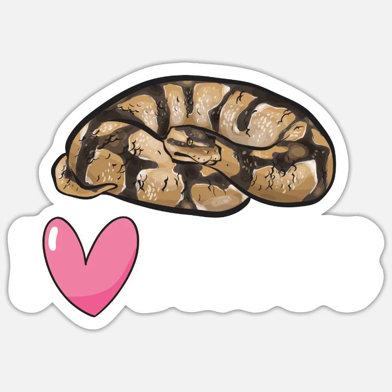 Ball Python Schlange Königspython Sticker Größe S (10 x 10 cm)