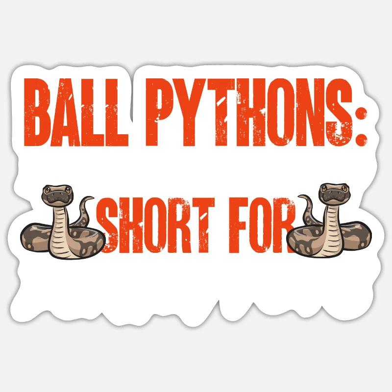 Ball Python Schlange Königspython Sticker Größe S (10 x 10 cm)