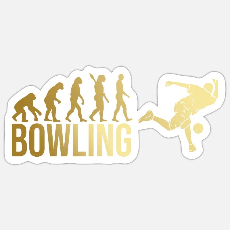 Evolution Bowling - Sticker Größe S (10 x 10 cm) - Mattweiß