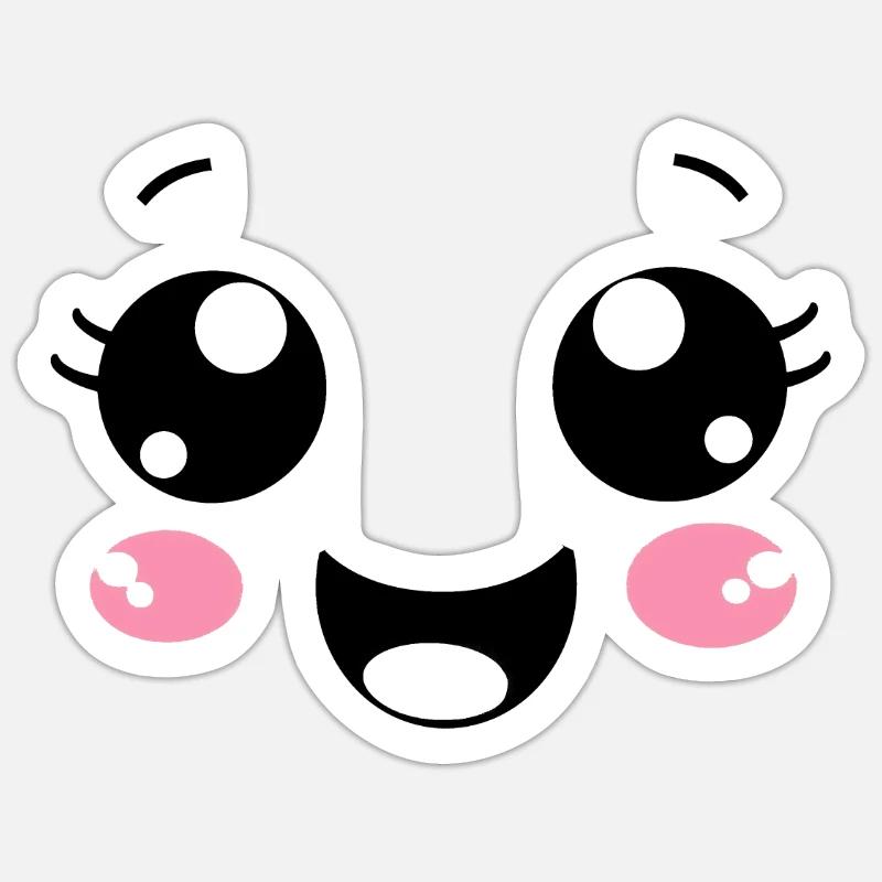 Happy Face - Sticker size S (10 x 10 cm) - white matte