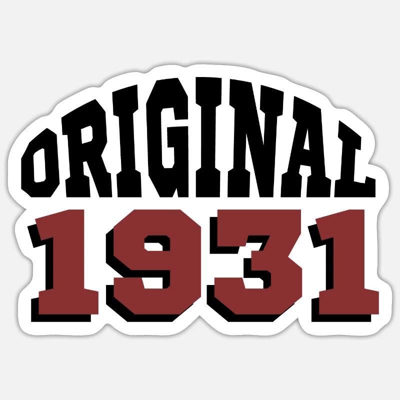 Original 1931 - Sticker Größe S (10 x 10 cm) - Mattweiß