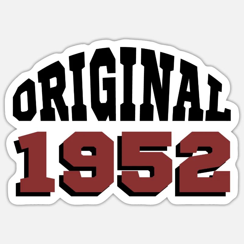 Original 1952 - Sticker Größe S (10 x 10 cm) - Mattweiß
