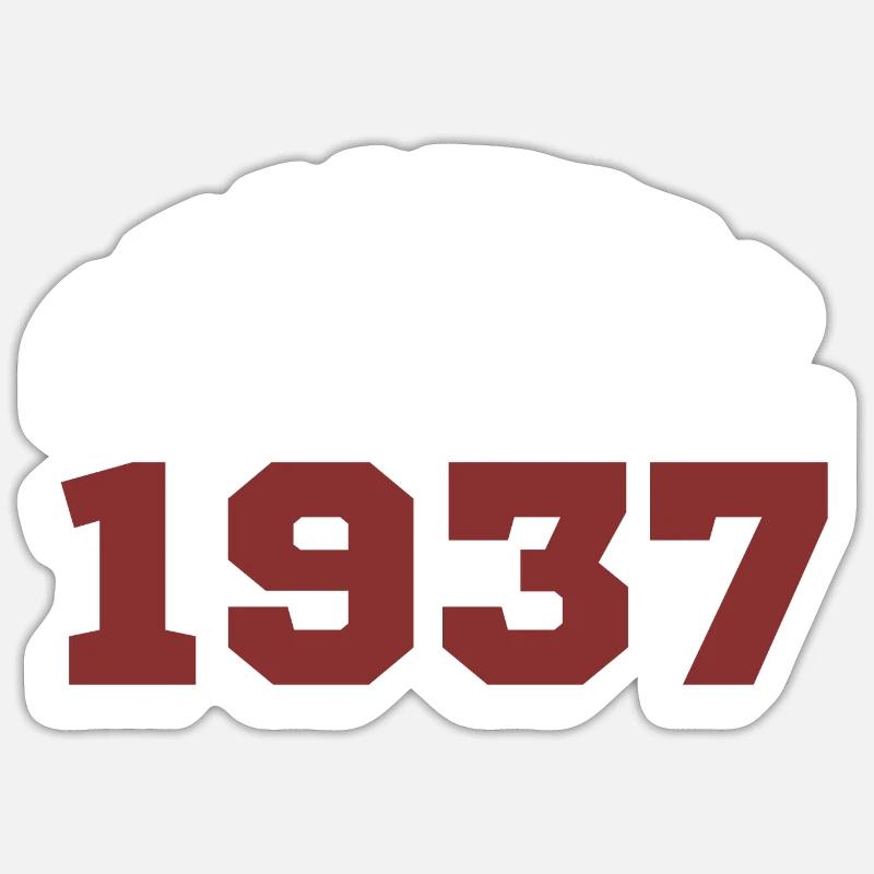 Original 1937 - Sticker taille S (10 x 10 cm) - blanc mat