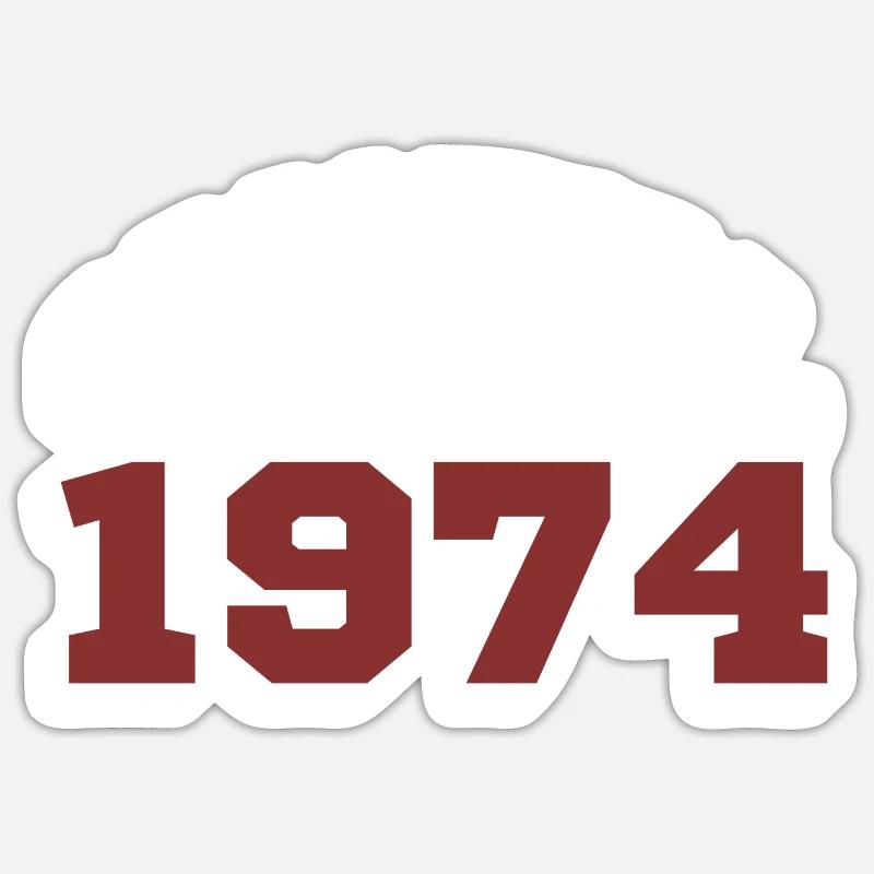 Original 1974 - Sticker taille S (10 x 10 cm) - blanc mat