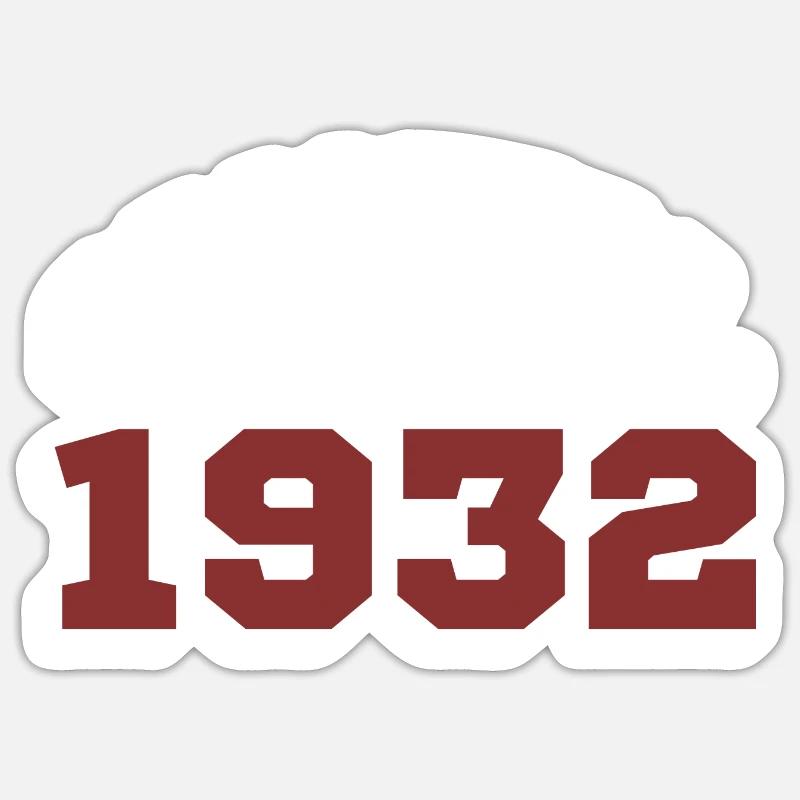 Original 1932 - Sticker taille S (10 x 10 cm) - blanc mat