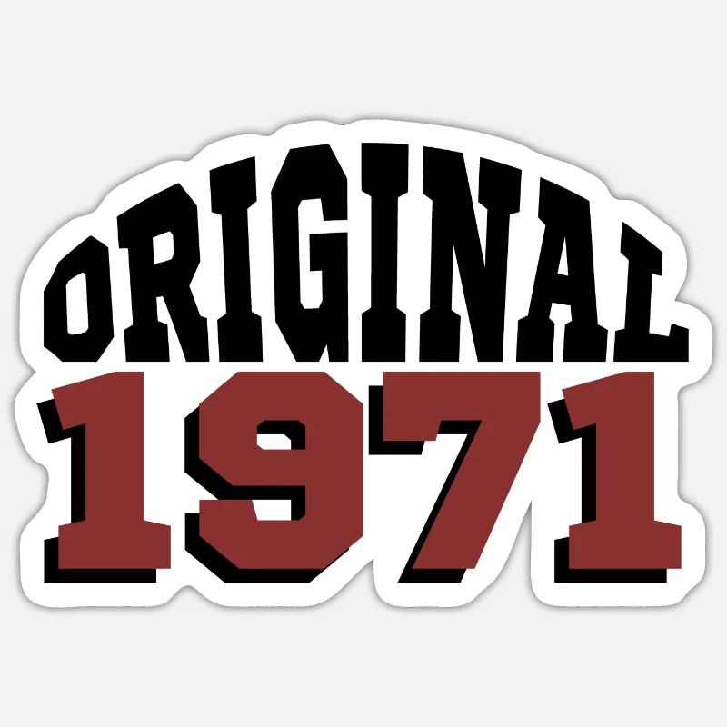 Original 1971 - Sticker taille S (10 x 10 cm) - blanc mat