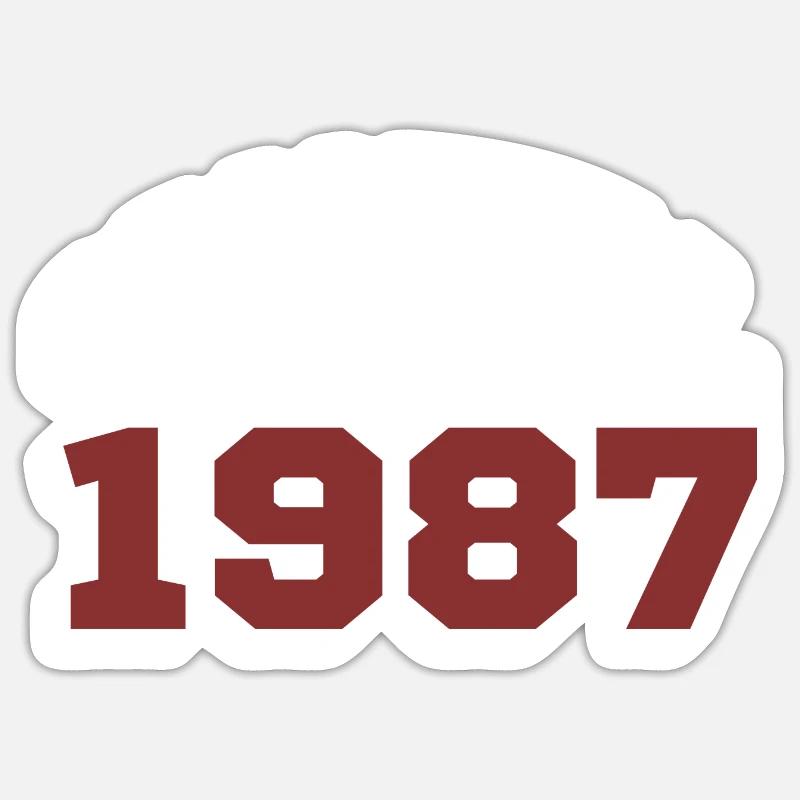 Original 1987 - Sticker taille S (10 x 10 cm) - blanc mat