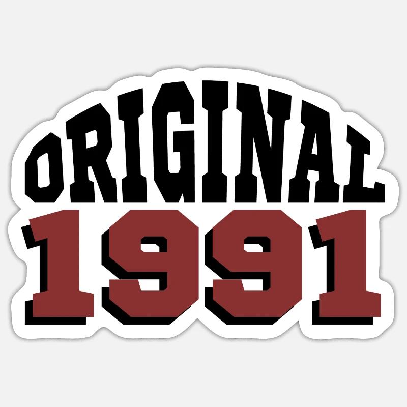 Original 1991 - Sticker size S (10 x 10 cm) - white matte
