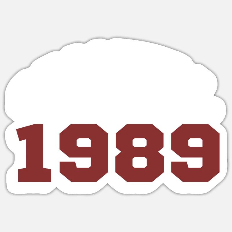 Original 1989 - Sticker taille S (10 x 10 cm) - blanc mat