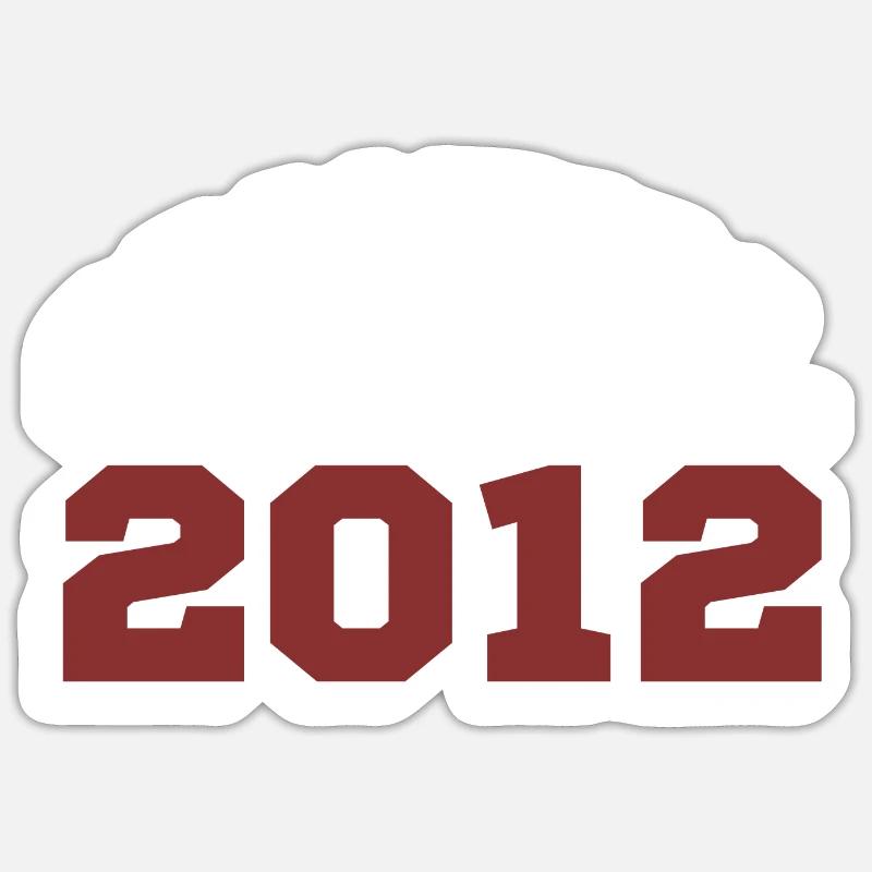 Original 2012 - Sticker Größe S (10 x 10 cm) - Mattweiß