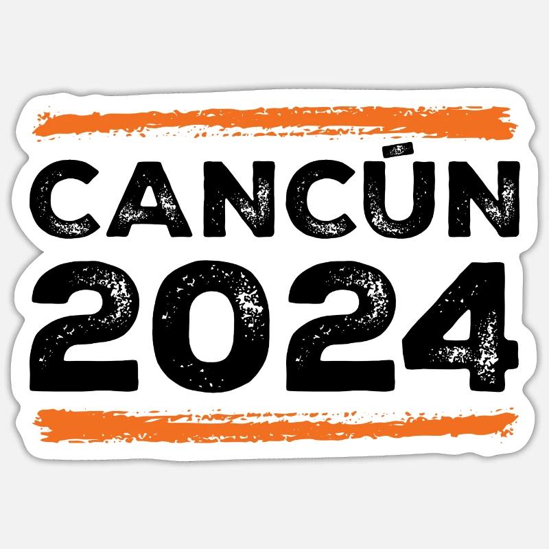 Cancun 2024 Saying - Sticker size S (10 x 10 cm) - white matte