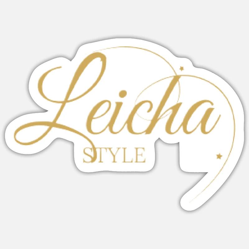 Leichas-Stil - Sticker Größe S (10 x 10 cm) - Mattweiß
