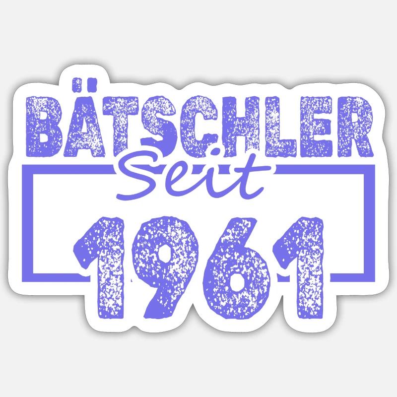 1961 - Sticker taille S (10 x 10 cm) - blanc mat