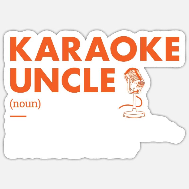 Singer Uncle Definition Karaoke - Sticker Größe S (10 x 10 cm) - Mattweiß