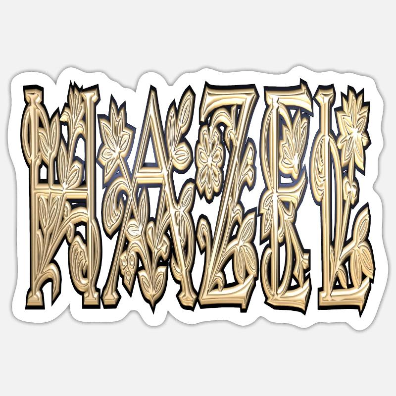 hazel - Sticker Größe S (10 x 10 cm) - Mattweiß