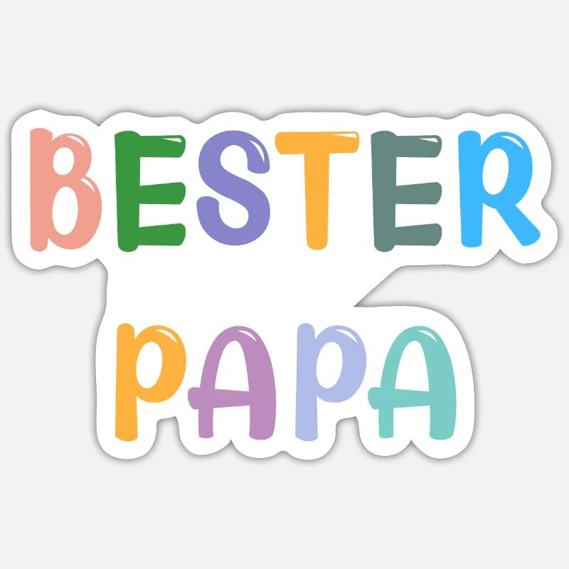 Bester Papa! Sticker Größe S (10 x 10 cm)